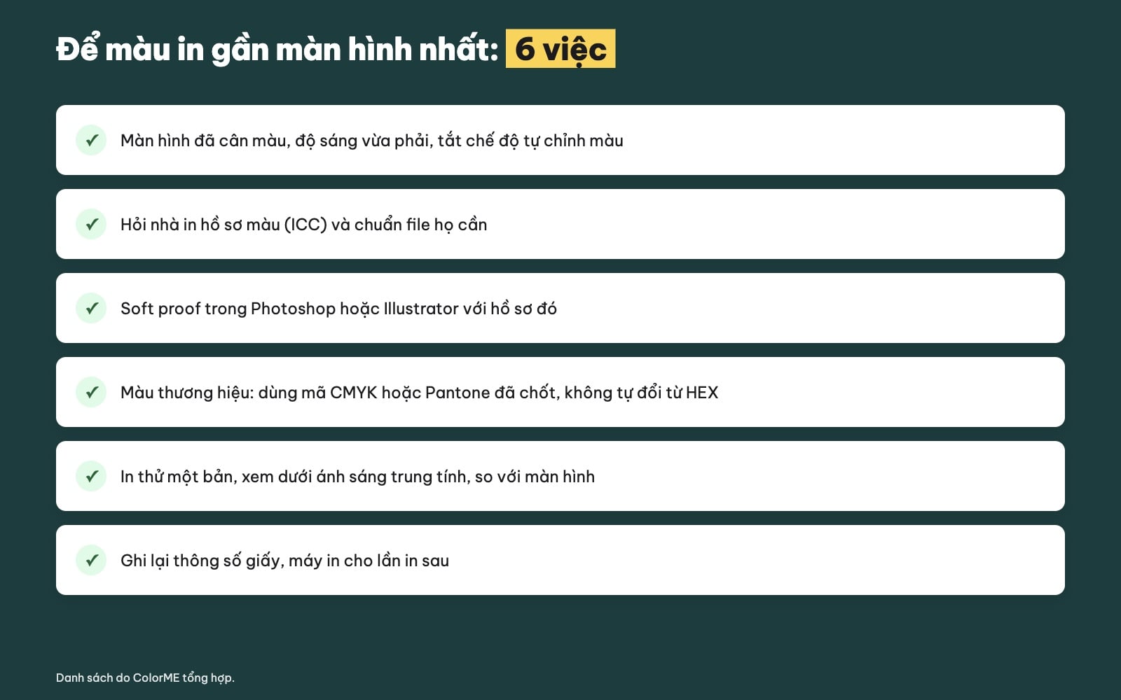 Kiểm tra màu trước khi in
