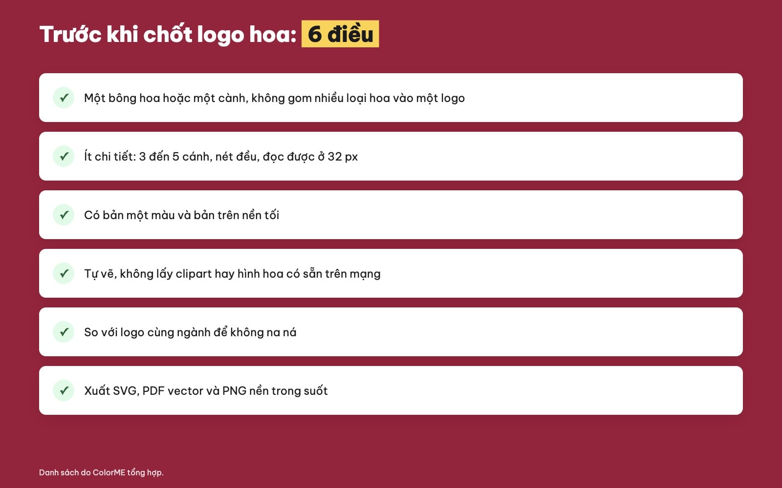 Kiểm tra logo hoa trước khi chốt