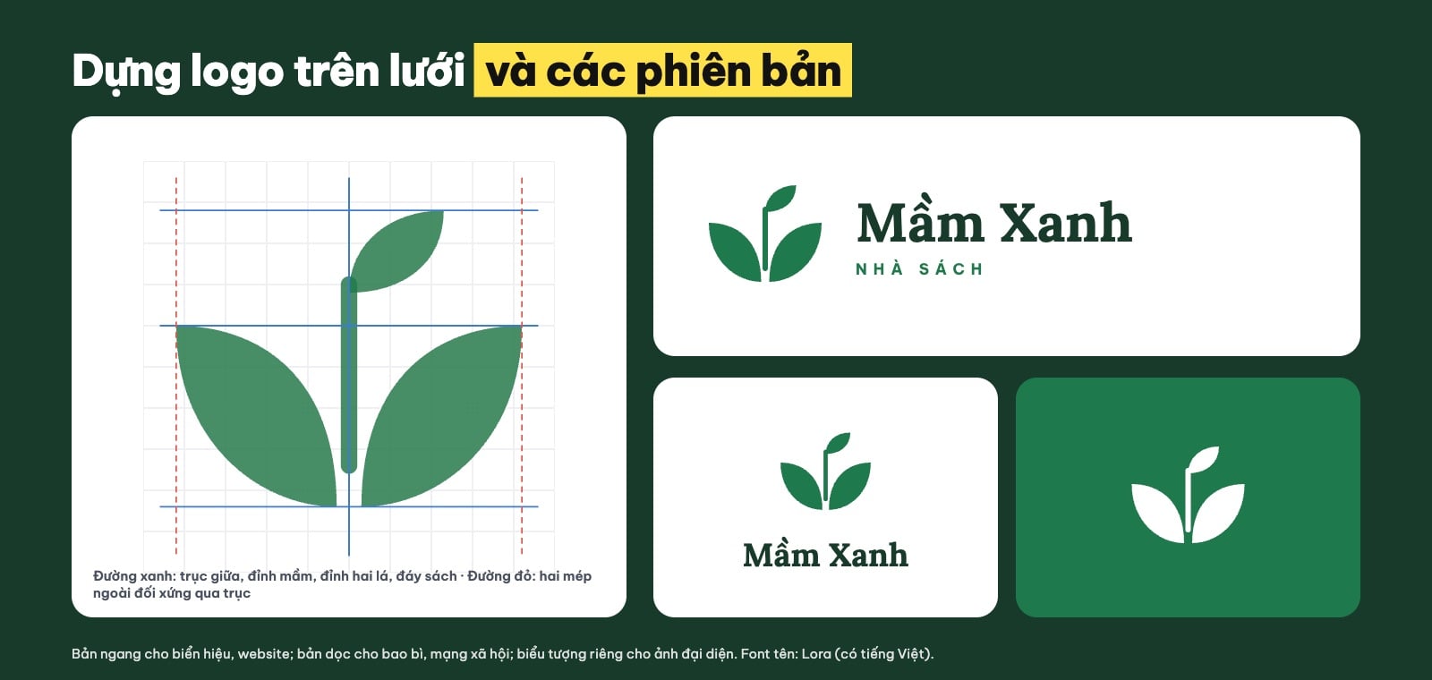 Dựng logo đơn giản trên lưới và các phiên bản logo