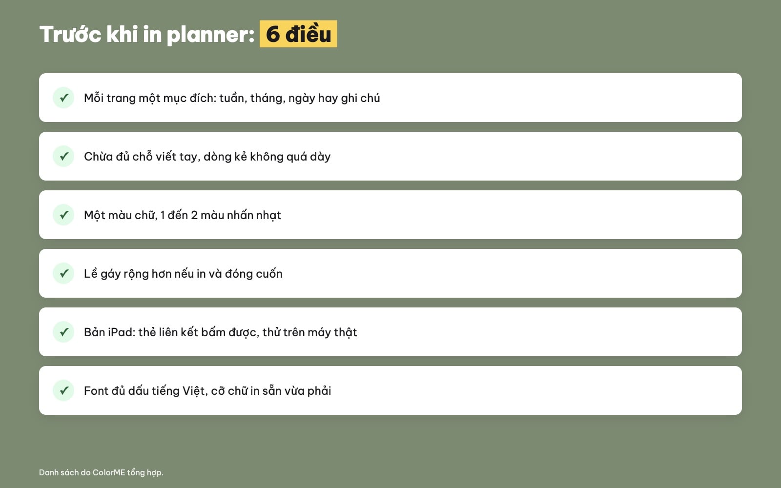 Kiểm tra planner trước khi in