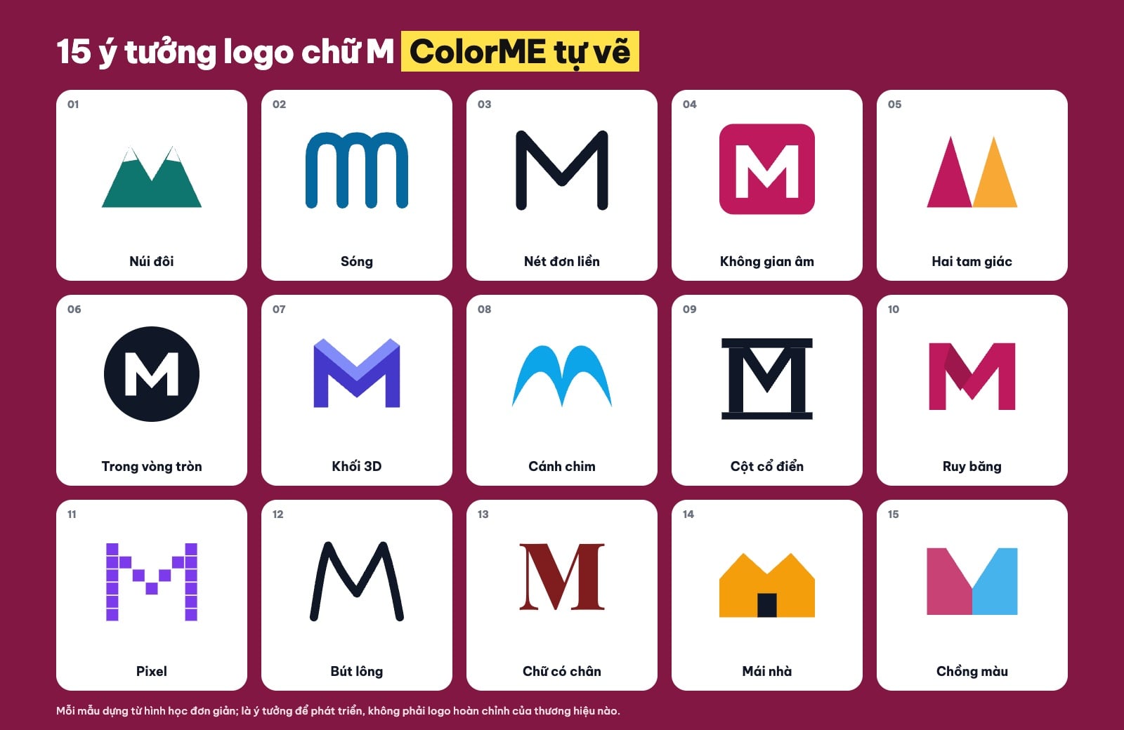 Logo chữ M: 15 ý tưởng đẹp, tối giản