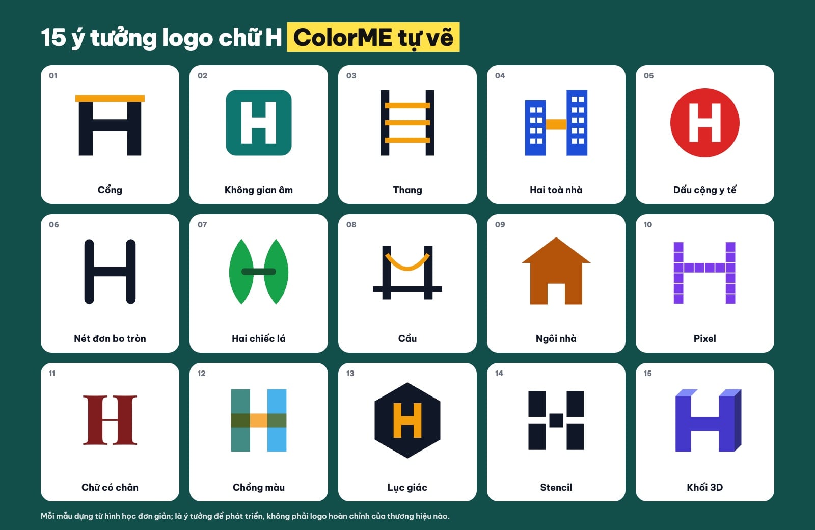 Logo chữ H: 15 ý tưởng đẹp, tối giản