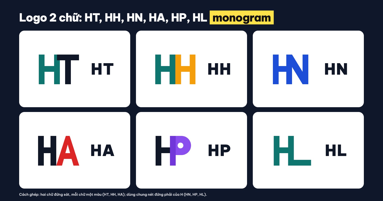 Logo HT, HH, HN, HA, HP, HL monogram