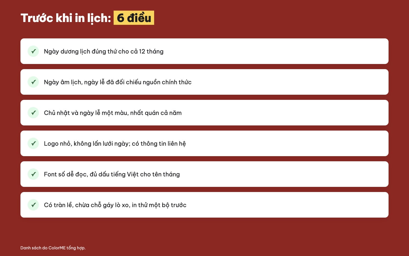 Kiểm tra lịch Tết trước khi in
