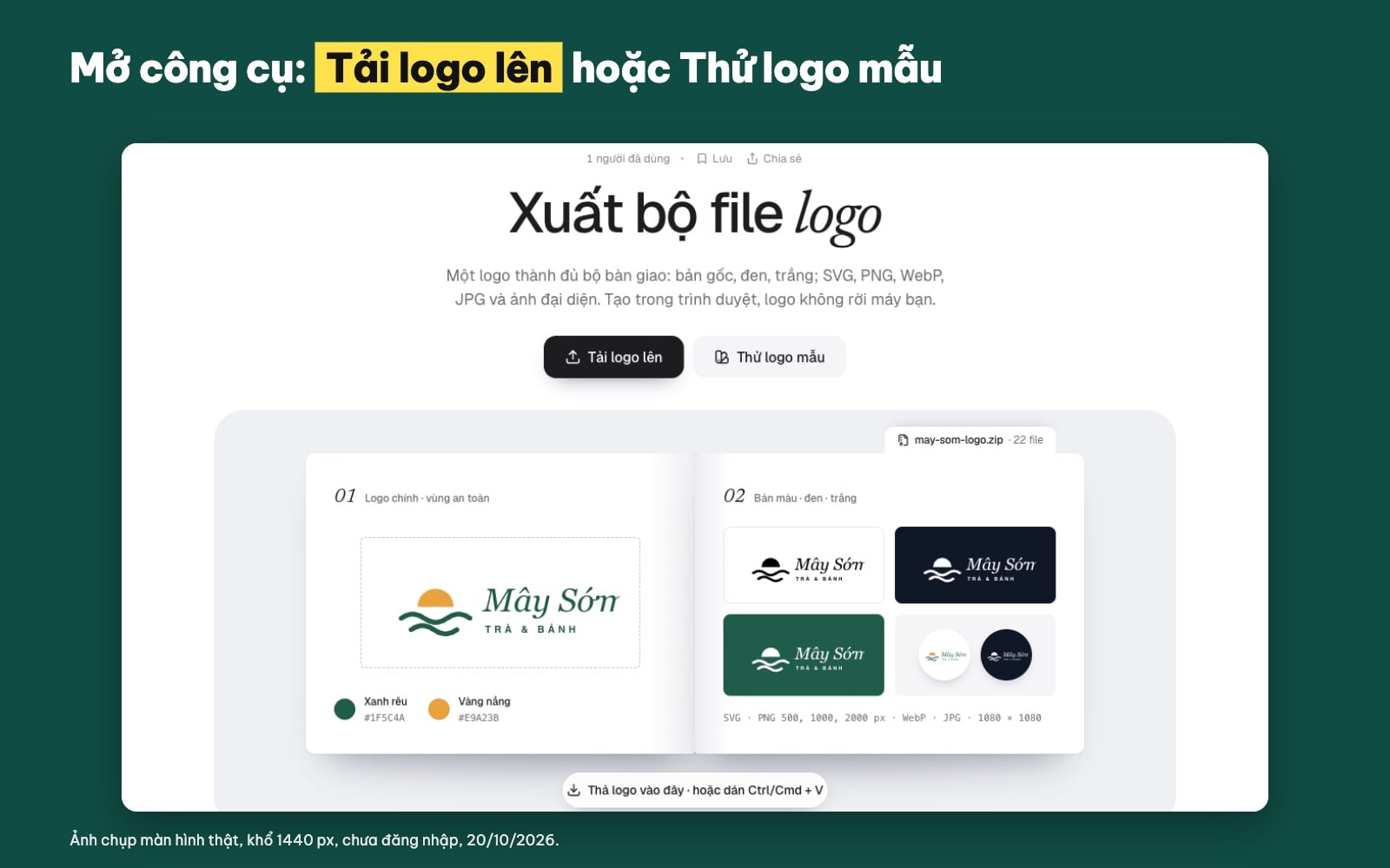 Công cụ xuất file logo online của ColorME