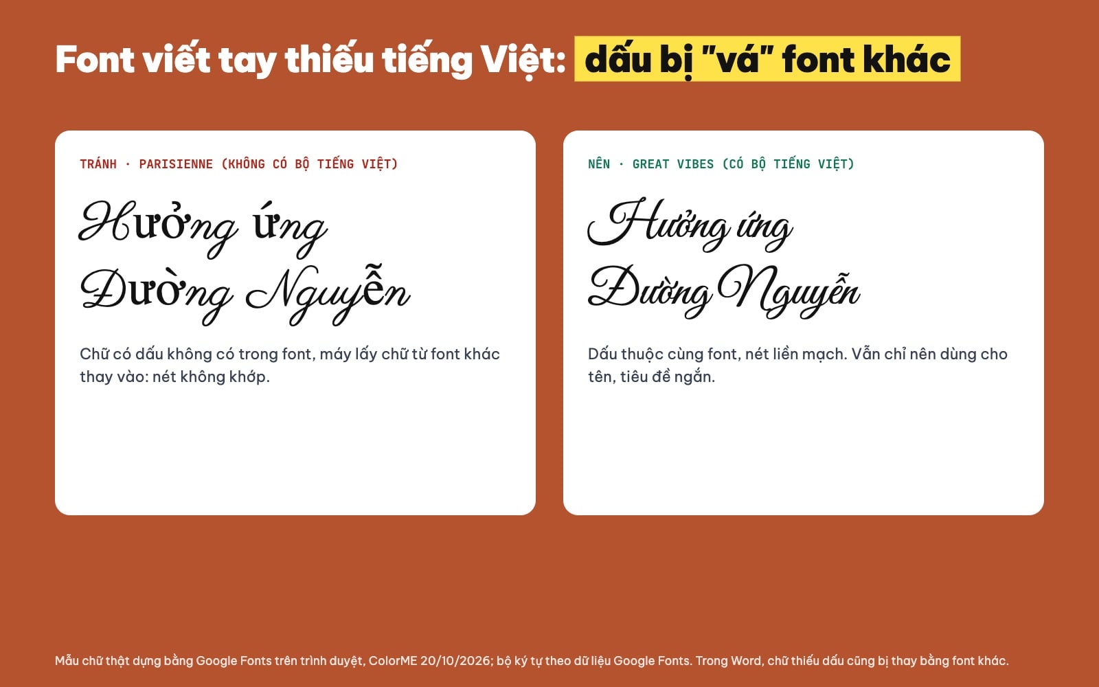 Font chữ thư pháp trong Word bị lỗi dấu tiếng Việt