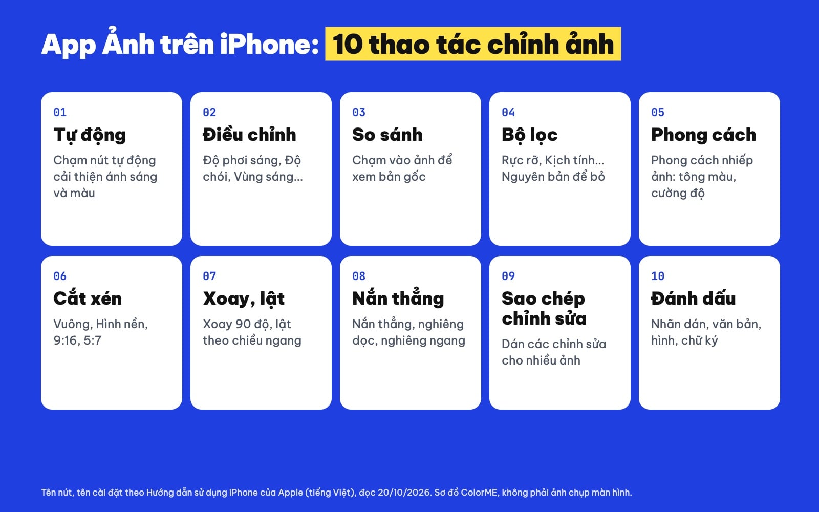 Cách chỉnh sửa ảnh trên iPhone bằng app Ảnh