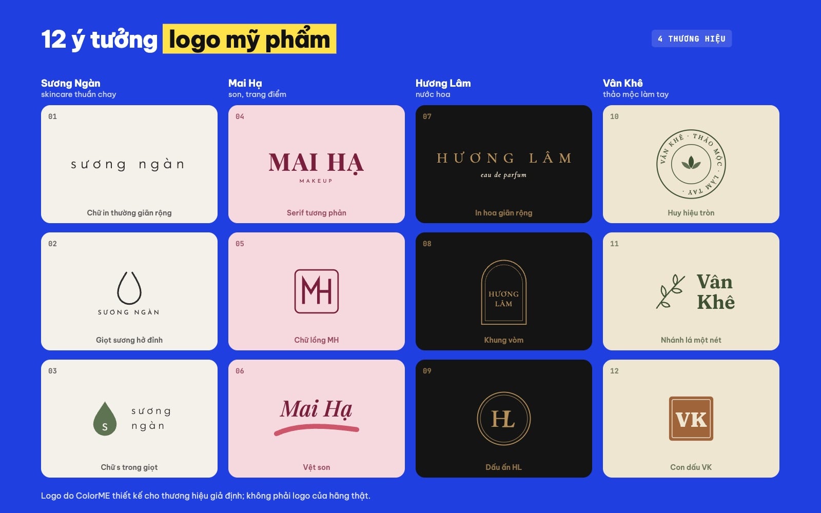 12 ý tưởng logo mỹ phẩm đẹp