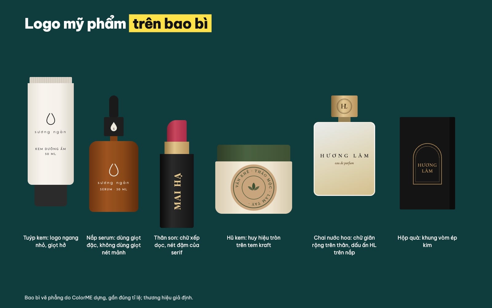 Logo mỹ phẩm trên bao bì