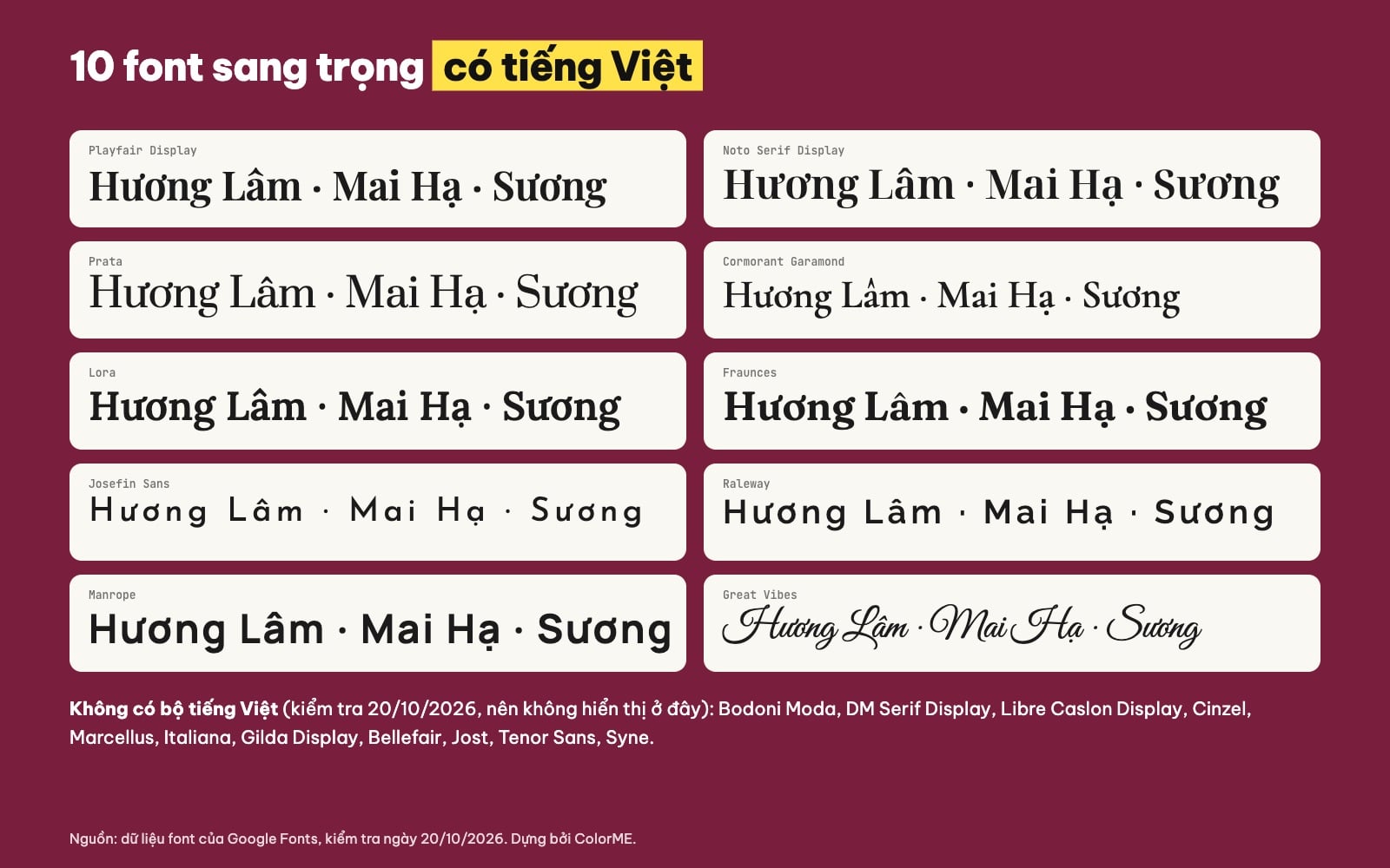 Font chữ sang trọng cho logo mỹ phẩm có tiếng Việt