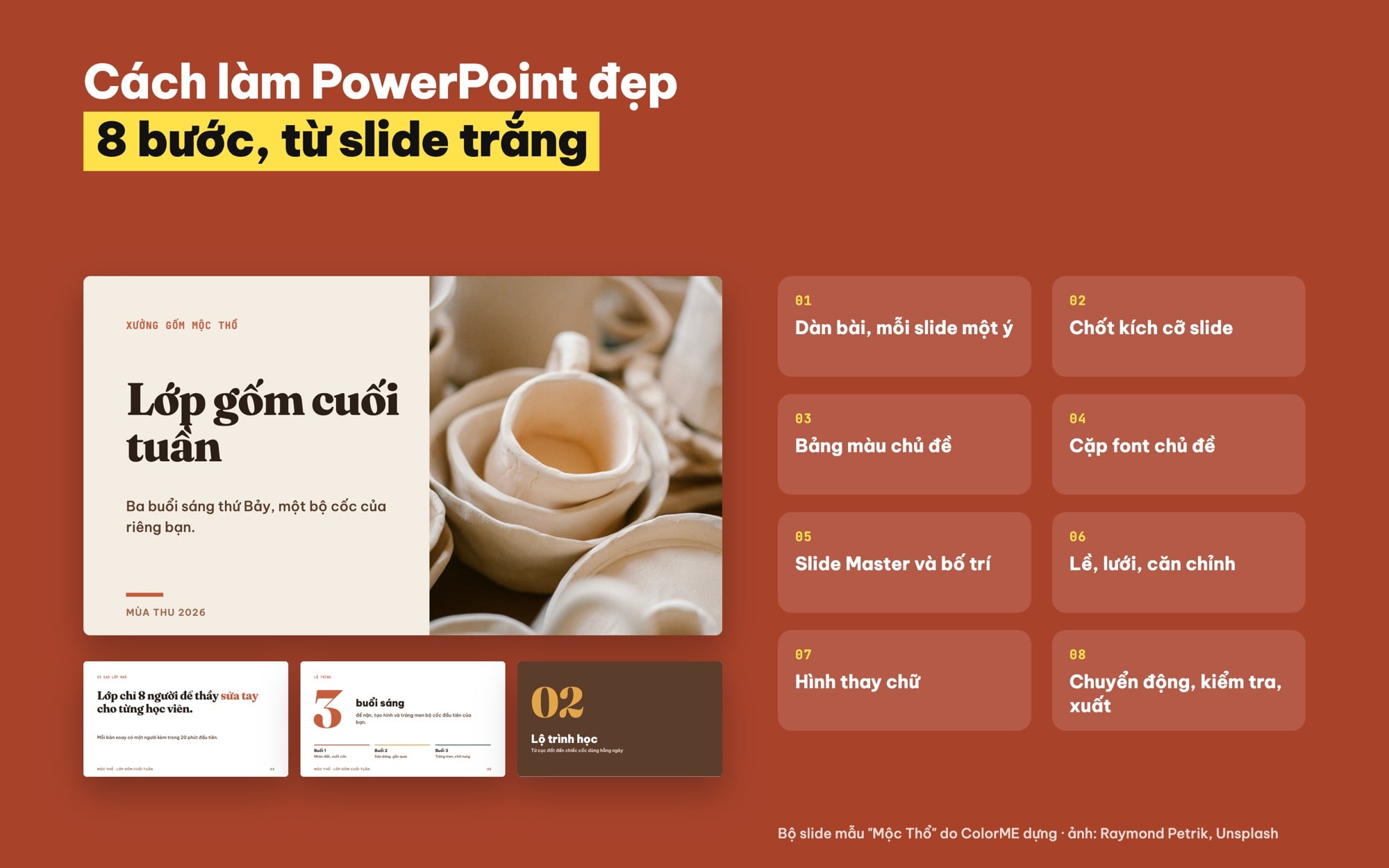 8 bước thiết kế PowerPoint đẹp từ dàn bài đến xuất file