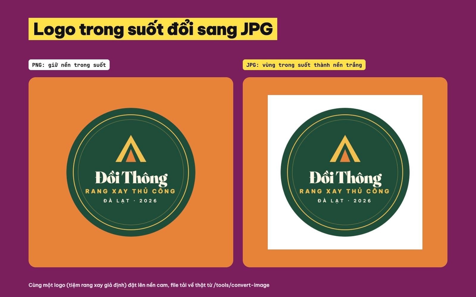 Đổi logo PNG nền trong suốt sang JPG bị nền trắng