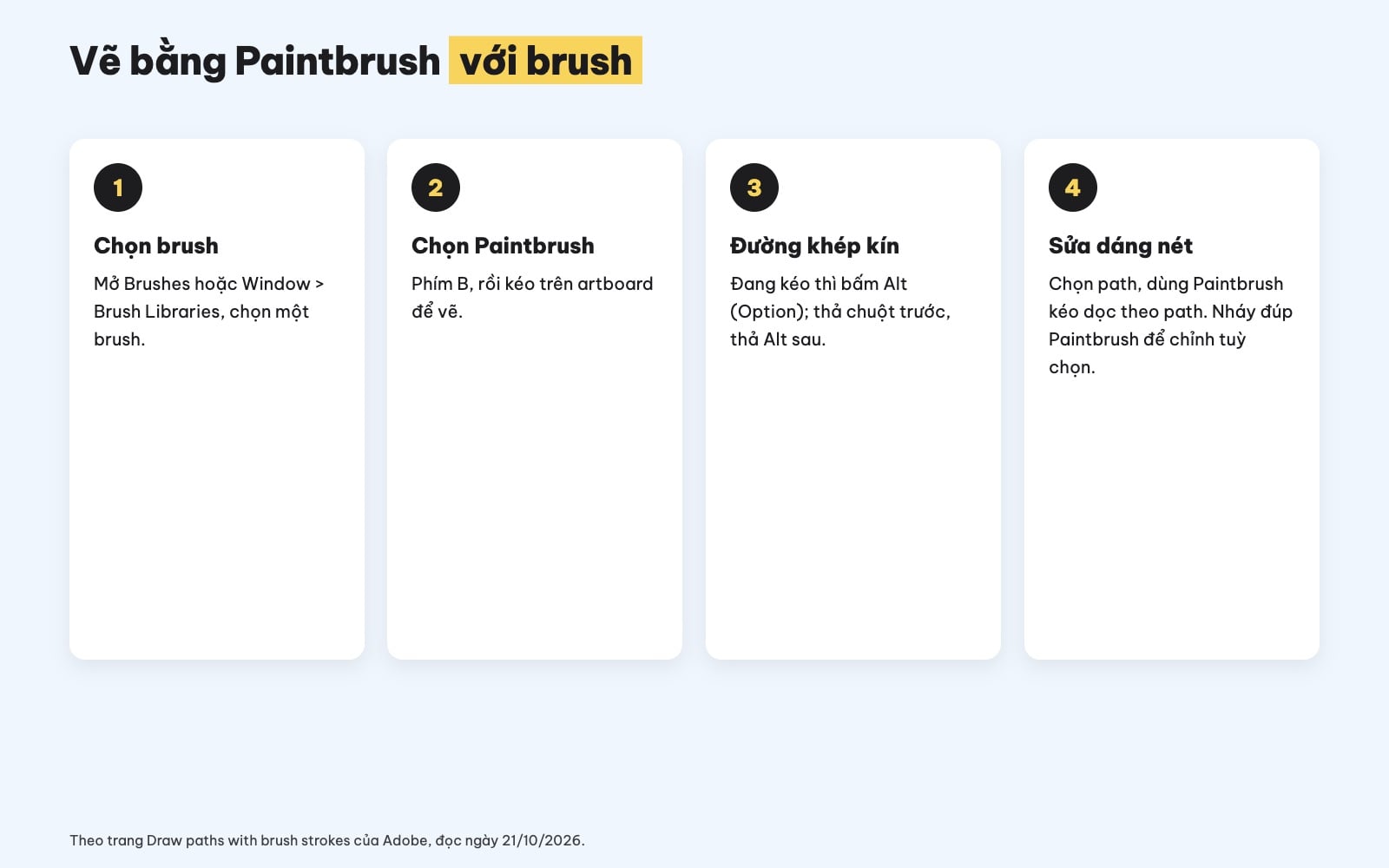 Vẽ bằng Paintbrush trong Illustrator