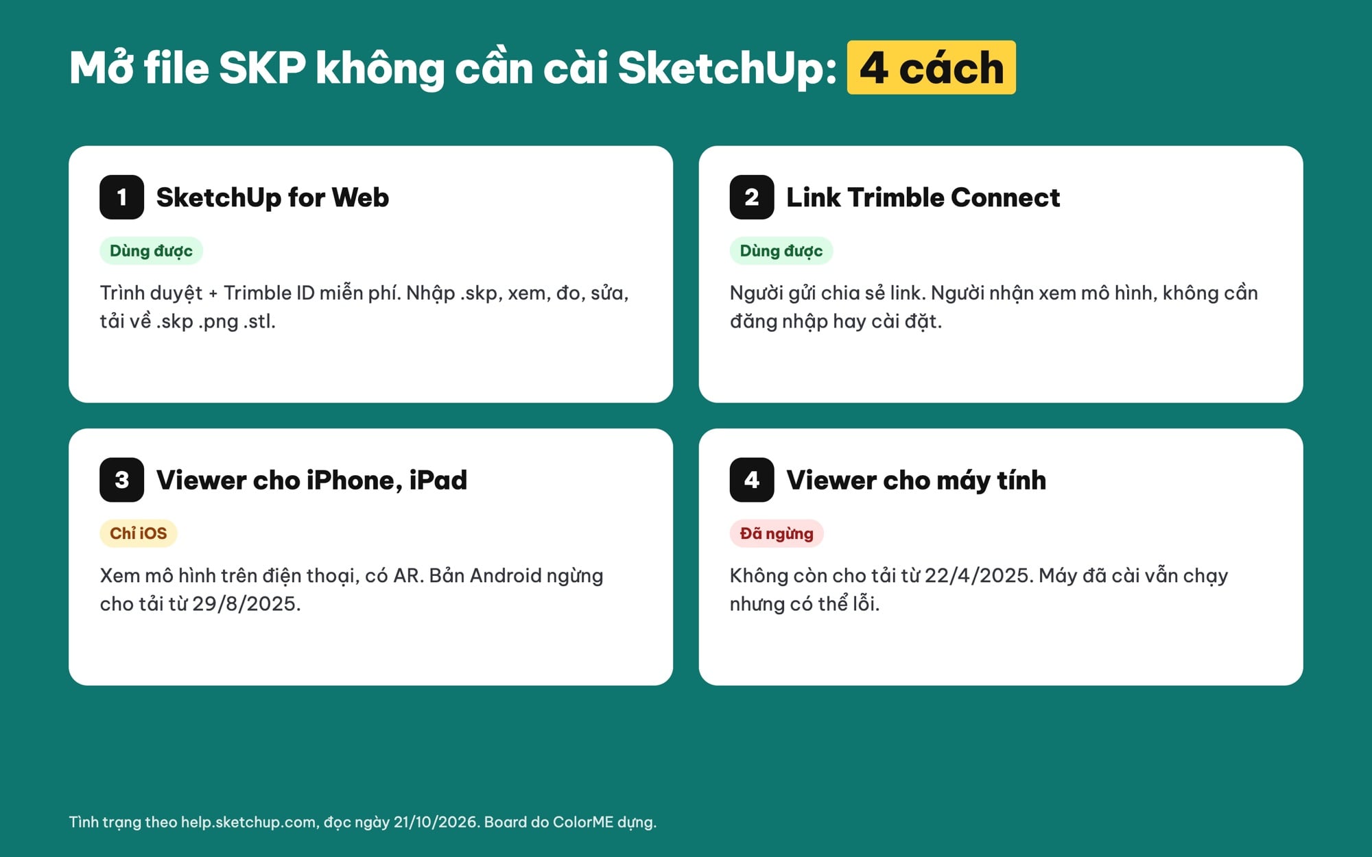 Cách mở file SKP không cần cài SketchUp