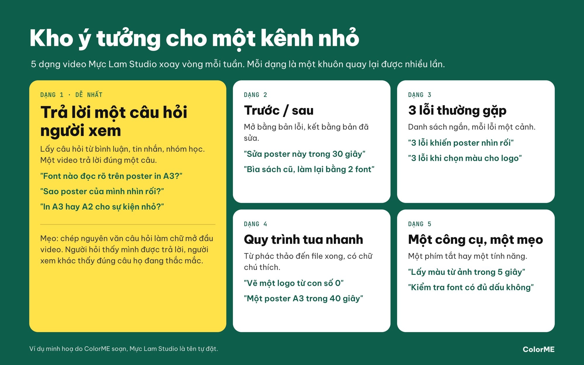 Kho ý tưởng video TikTok cho kênh thiết kế nhỏ