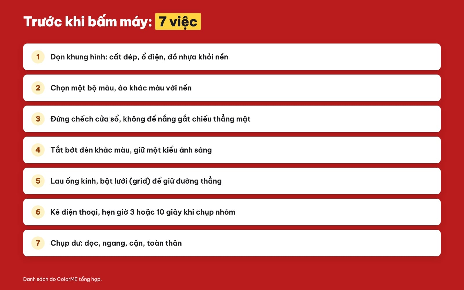 Danh sách bảy việc cần làm trước khi chụp ảnh Tết