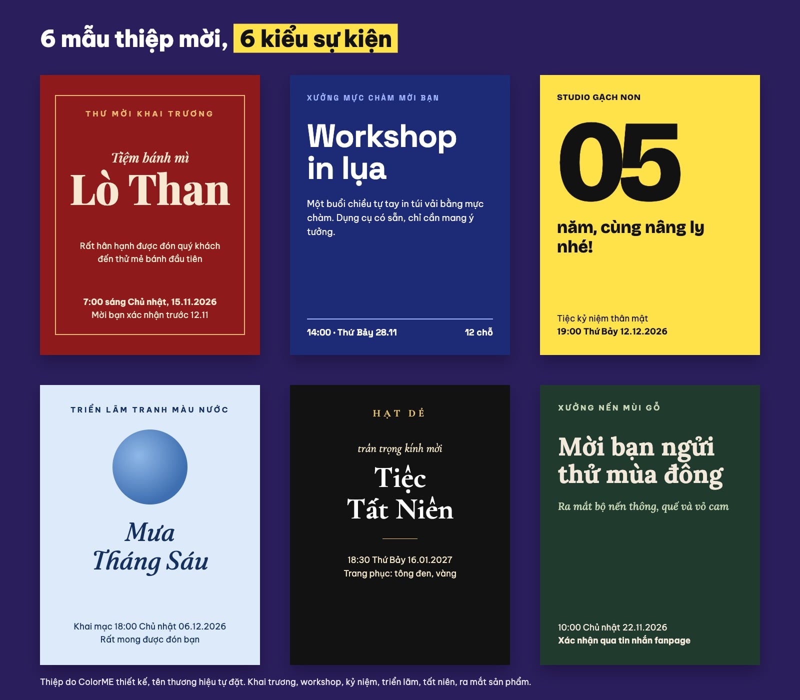 Mẫu thiệp mời đẹp khai trương, sự kiện, kỷ niệm