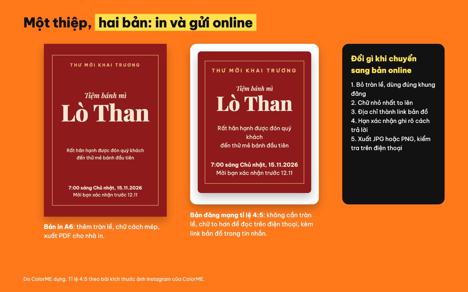 Thiệp mời bản in và bản gửi online