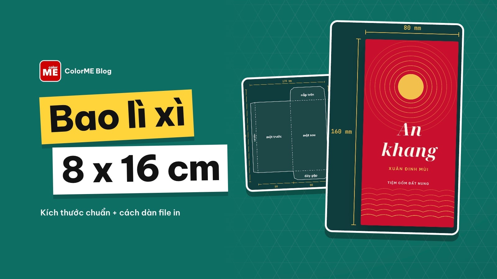 Kích thước bao lì xì phổ biến và cách dàn file in bao lì xì tự thiết kế