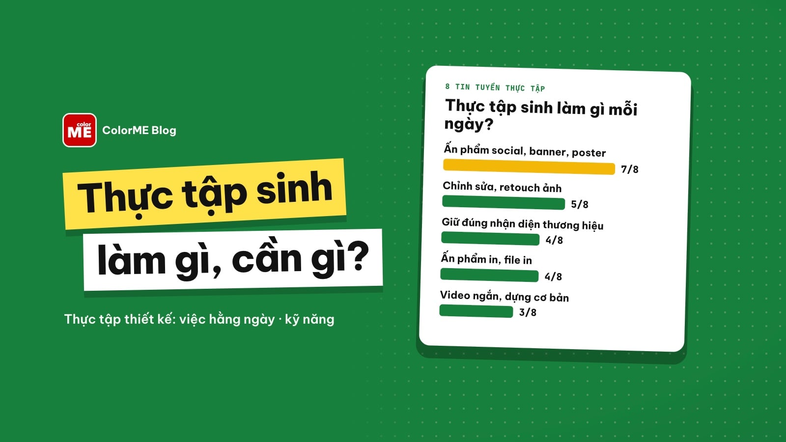 Thực tập sinh thiết kế đồ hoạ: làm gì, cần gì, tìm việc ở đâu