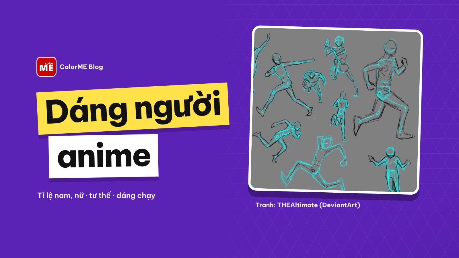 Cách vẽ dáng người anime: tỉ lệ cơ thể nam, nữ và tư thế
