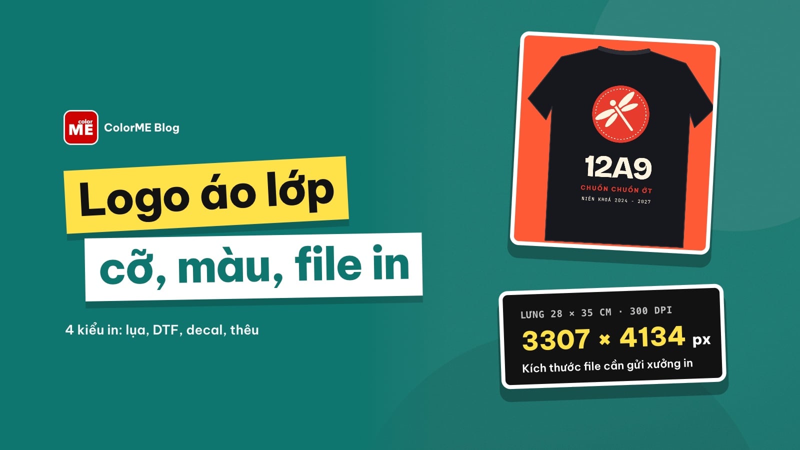 Cách thiết kế logo in áo lớp, áo nhóm: kích thước, màu, file in