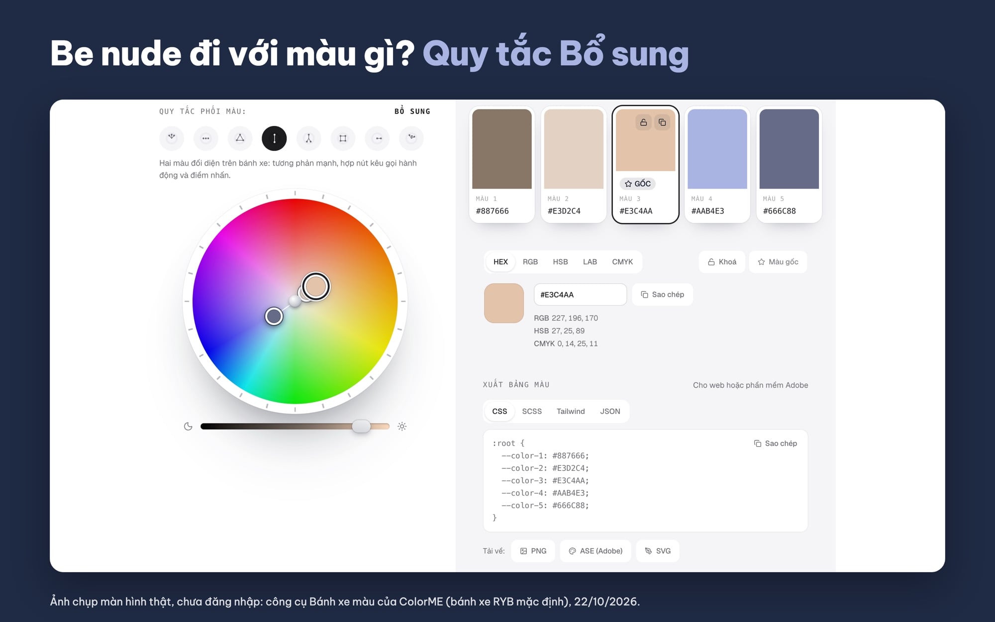 Màu be đi với màu gì trên bánh xe màu