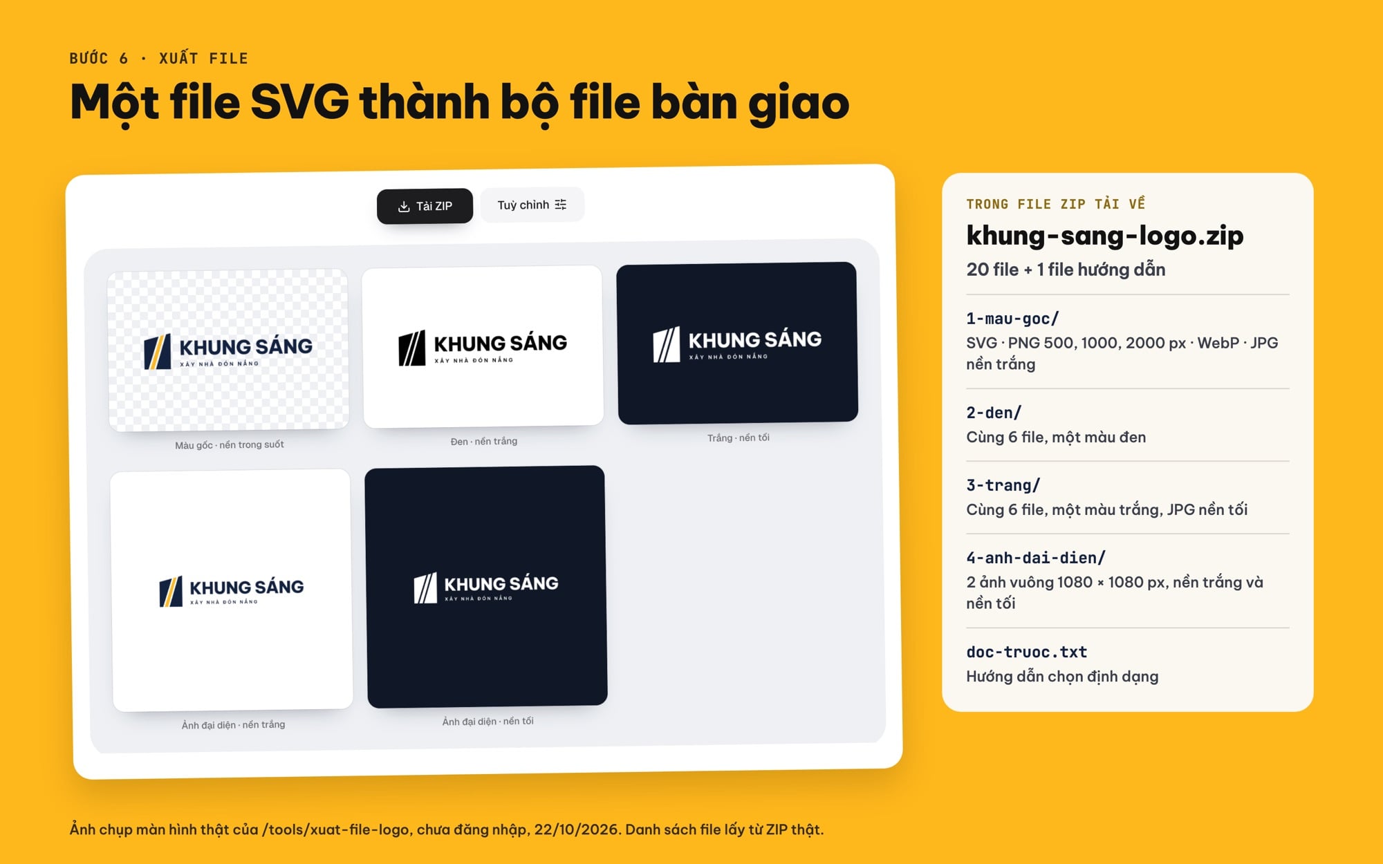 Xuất bộ file logo công ty SVG, PNG, JPG bằng công cụ ColorME