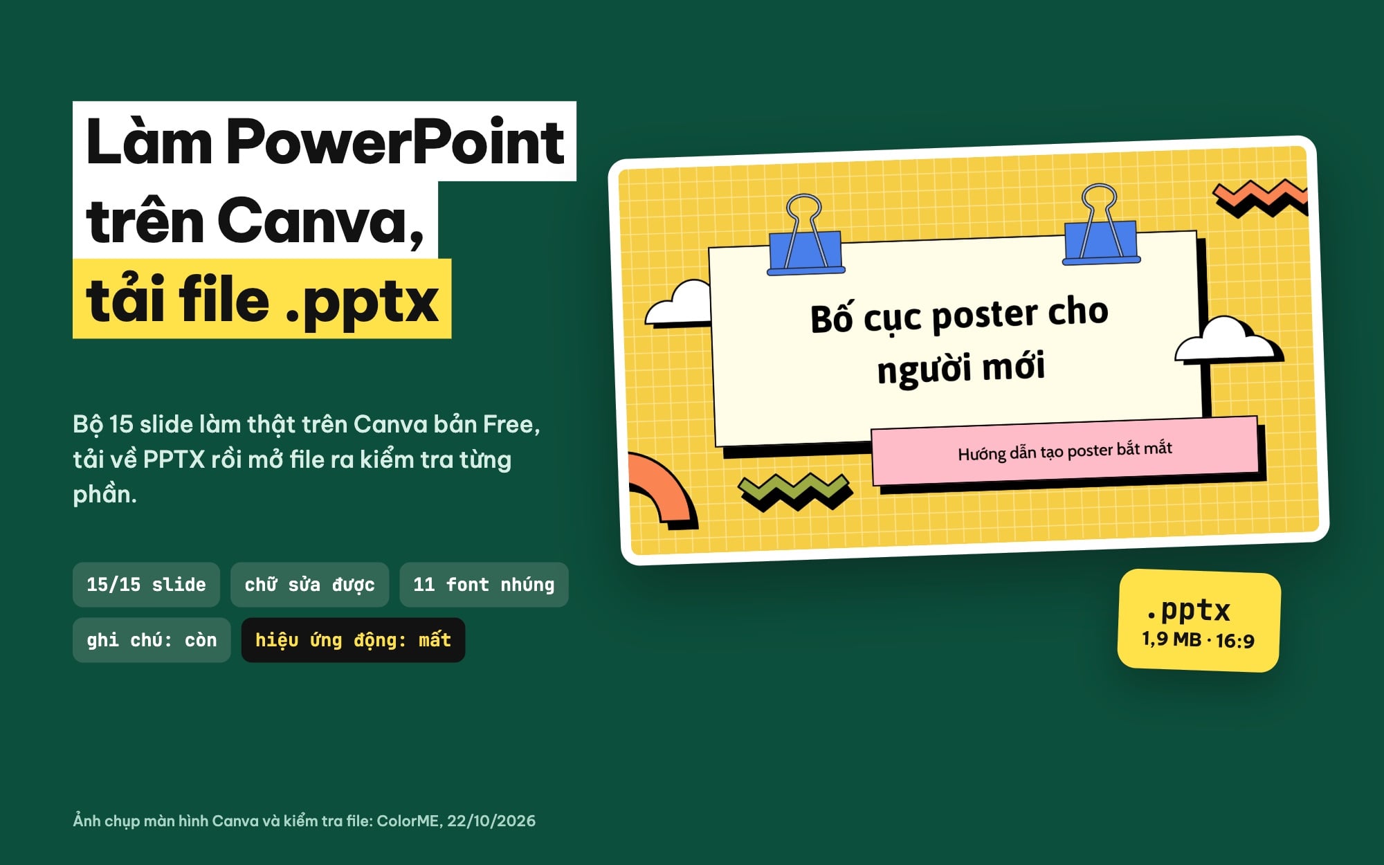 Làm PowerPoint trên Canva và tải về file PPTX