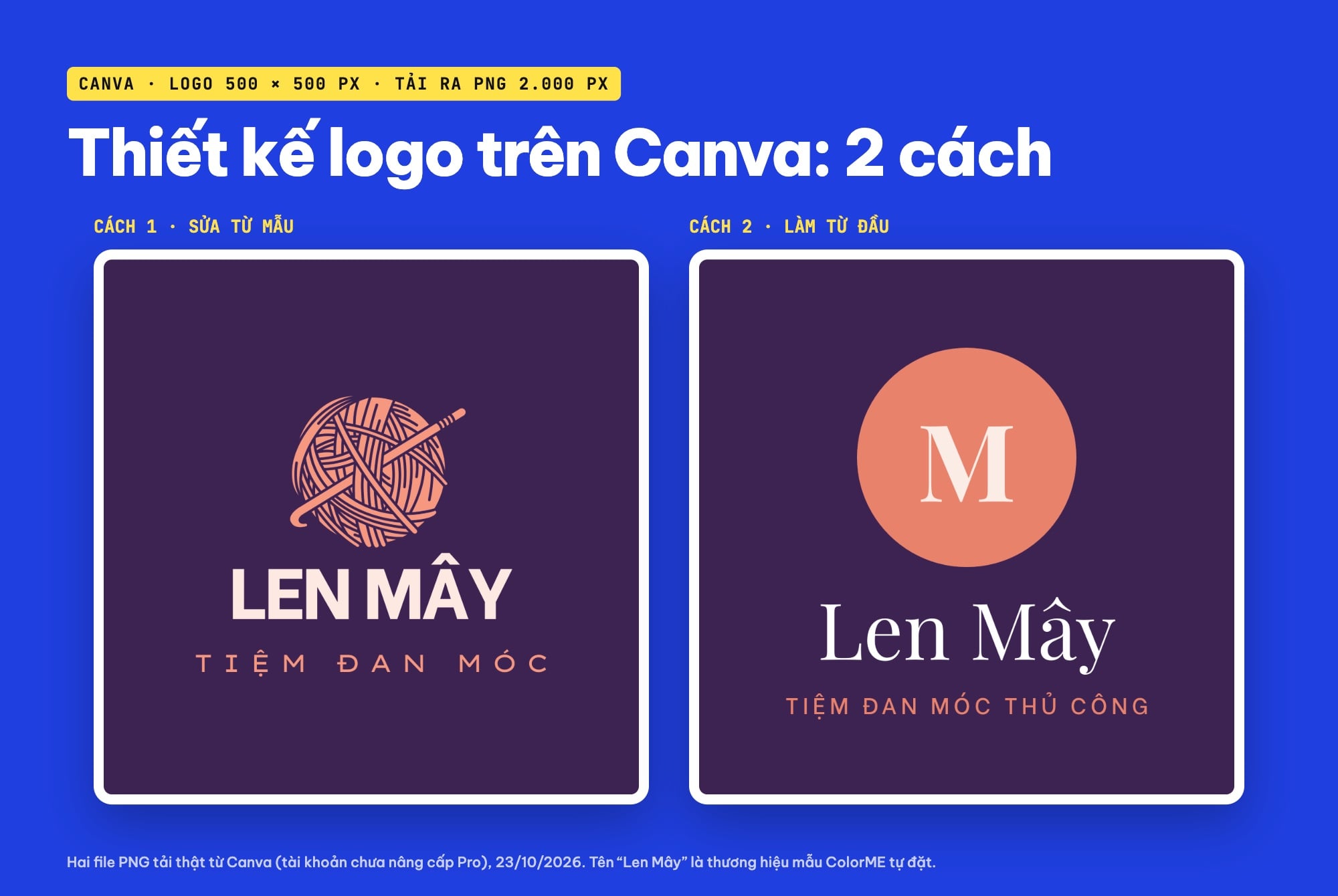 Thiết kế logo trên Canva từ mẫu và từ đầu