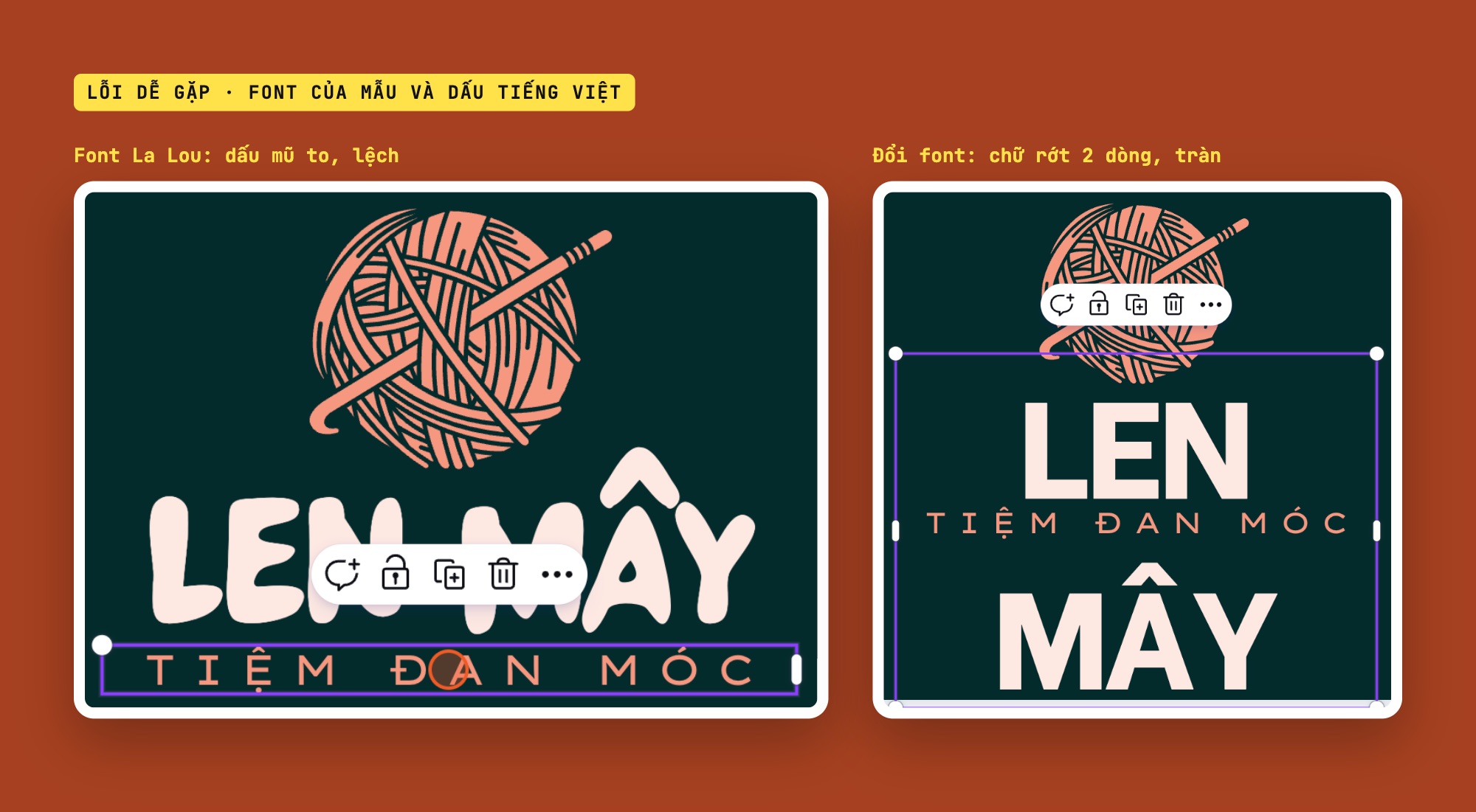 Lỗi font và dấu tiếng Việt khi sửa logo Canva