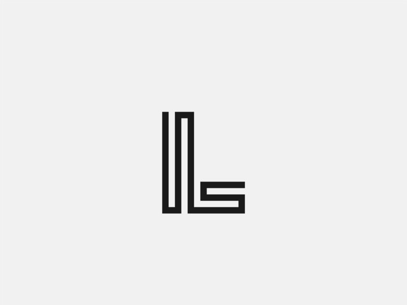 Logo chữ L của Tuomo Korhonen: chữ L dựng từ một đường kẻ đen gấp khúc liên tục, nét đứng và nét ngang đều là hai đường song song
