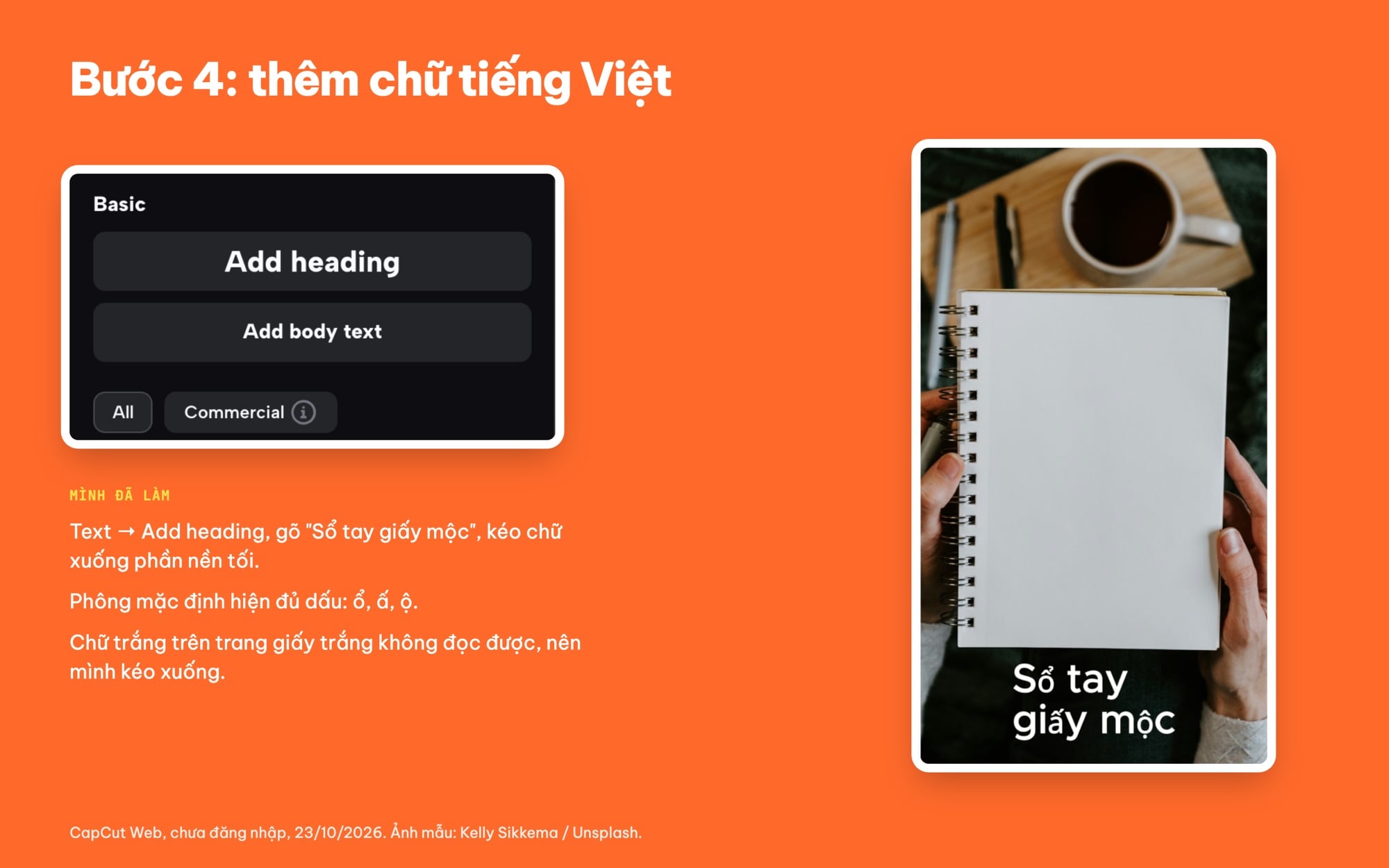 Thêm chữ tiếng Việt trên CapCut Web
