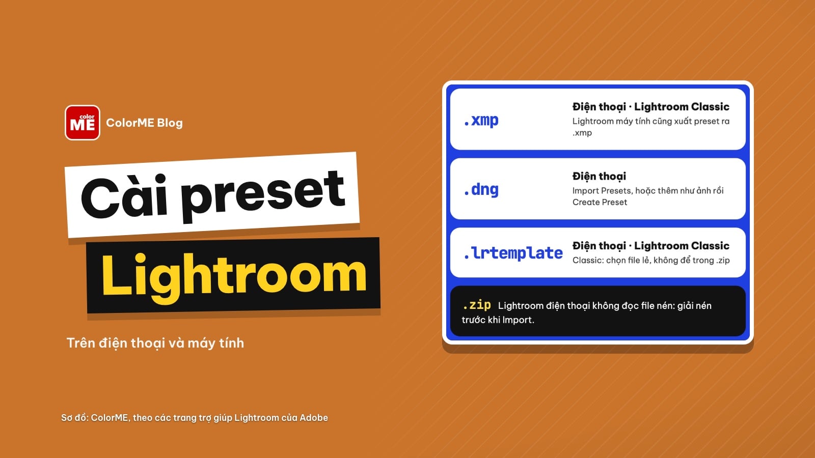 Cách tải và cài preset Lightroom trên điện thoại, máy tính (.xmp, .dng)
