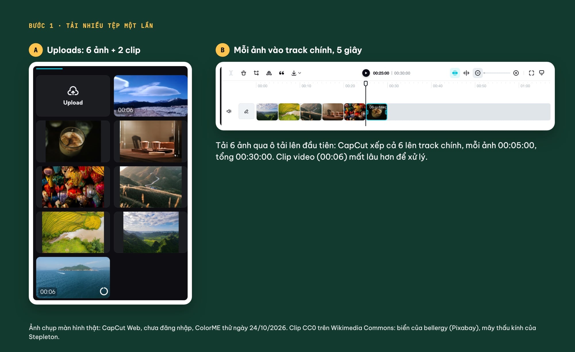 Tải nhiều ảnh lên CapCut Web cùng lúc
