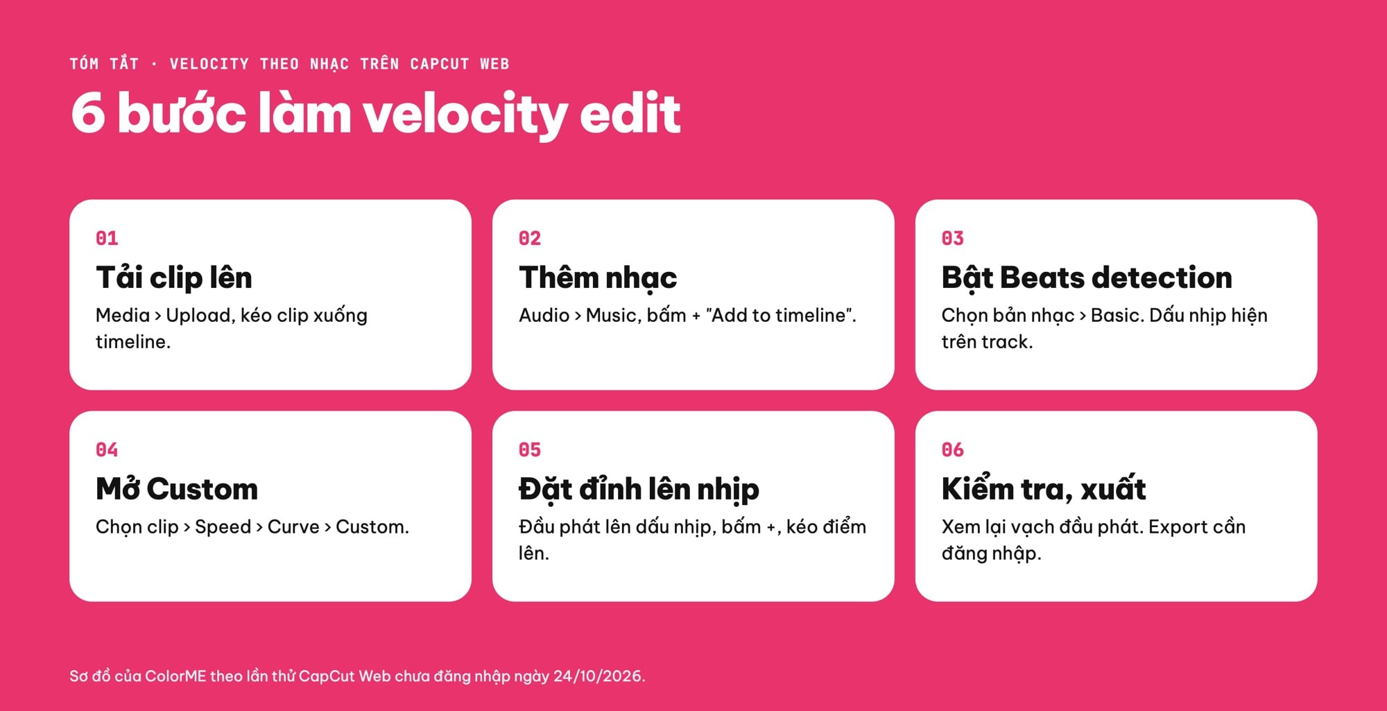 6 bước làm velocity edit trên CapCut Web