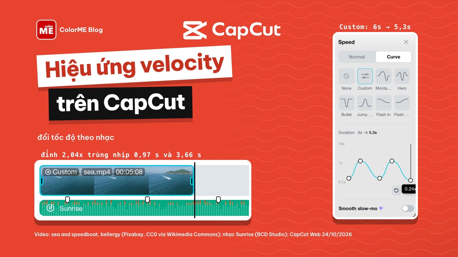 Cách làm hiệu ứng velocity (đổi tốc độ theo nhạc) trên CapCut
