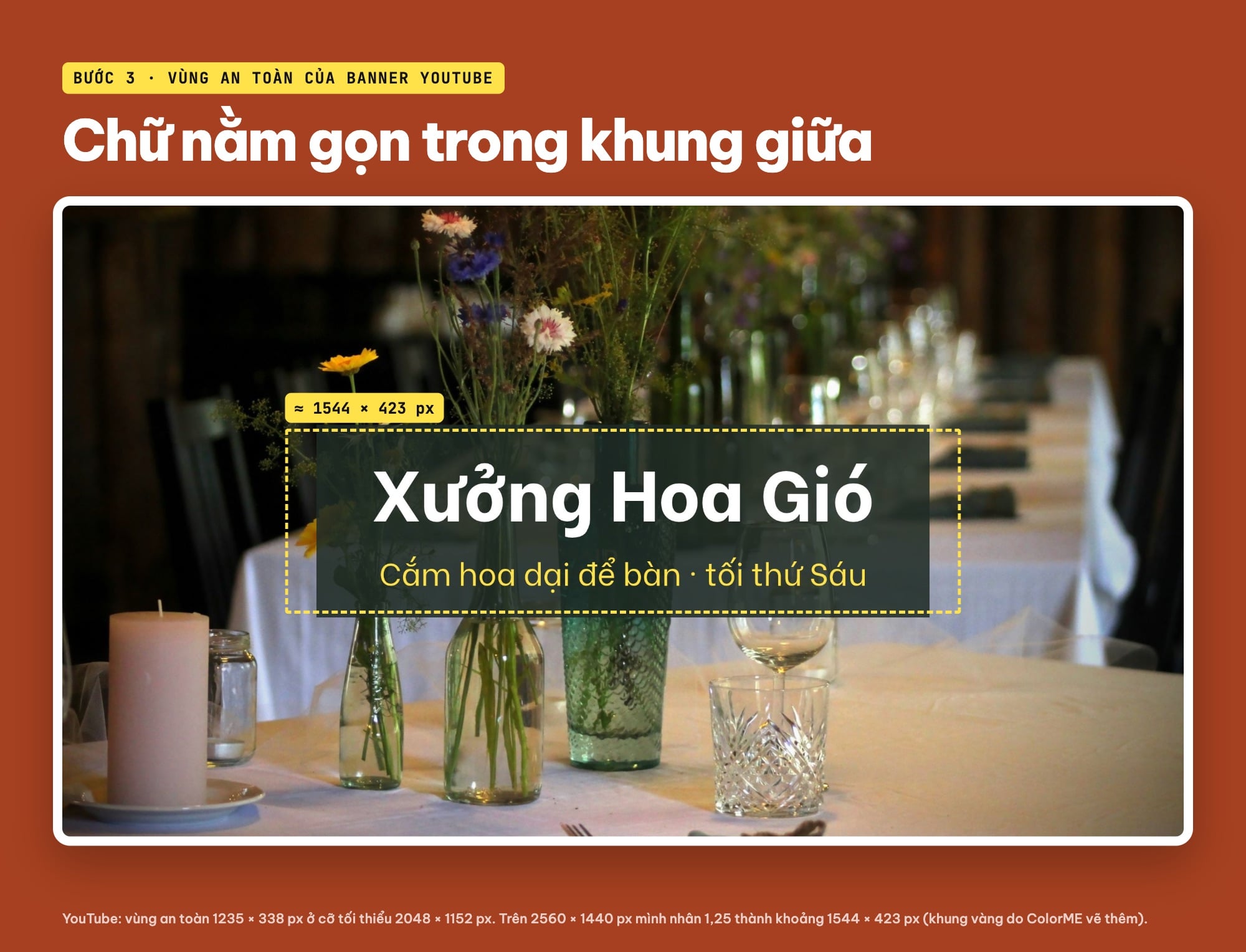Vùng an toàn banner YouTube trên thiết kế Canva