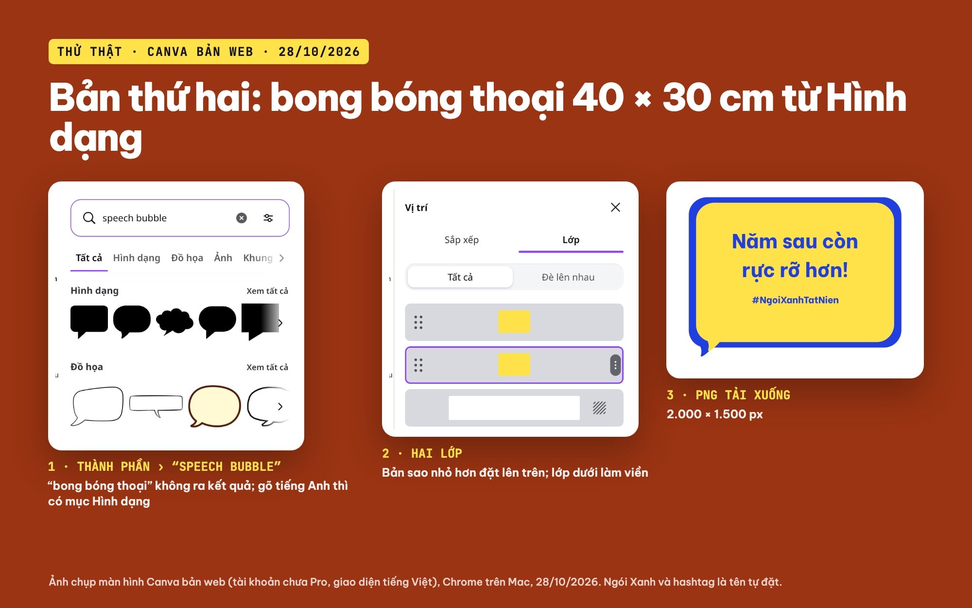 Làm prop bong bóng thoại cầm tay trên Canva