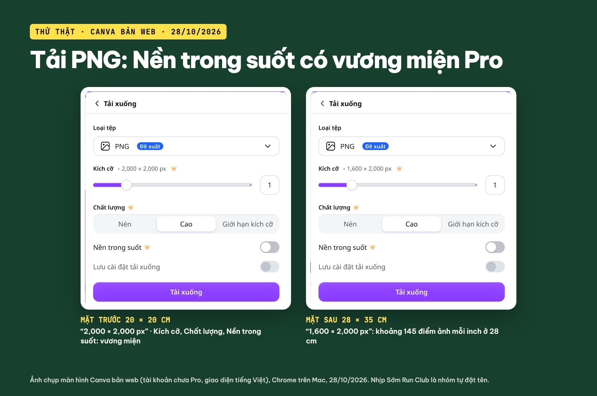 Tải PNG nền trong suốt trên Canva cần Pro