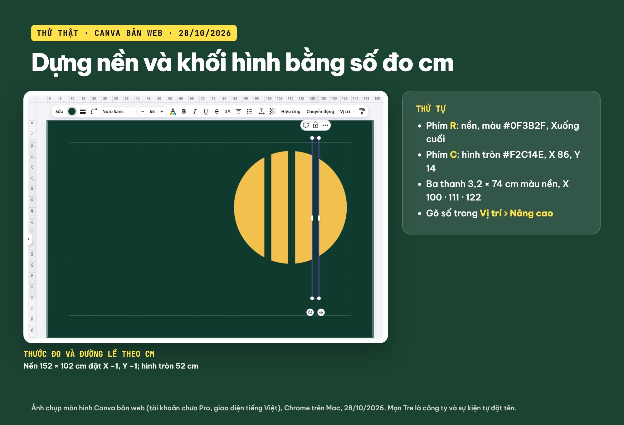 Dựng nền và khối hình backdrop trong Canva