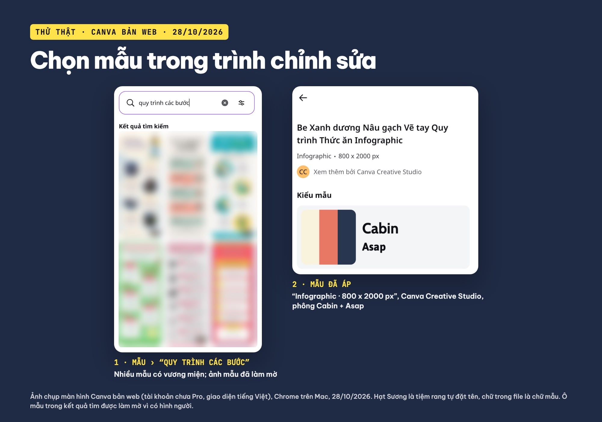 Chọn mẫu infographic trong trình chỉnh sửa Canva