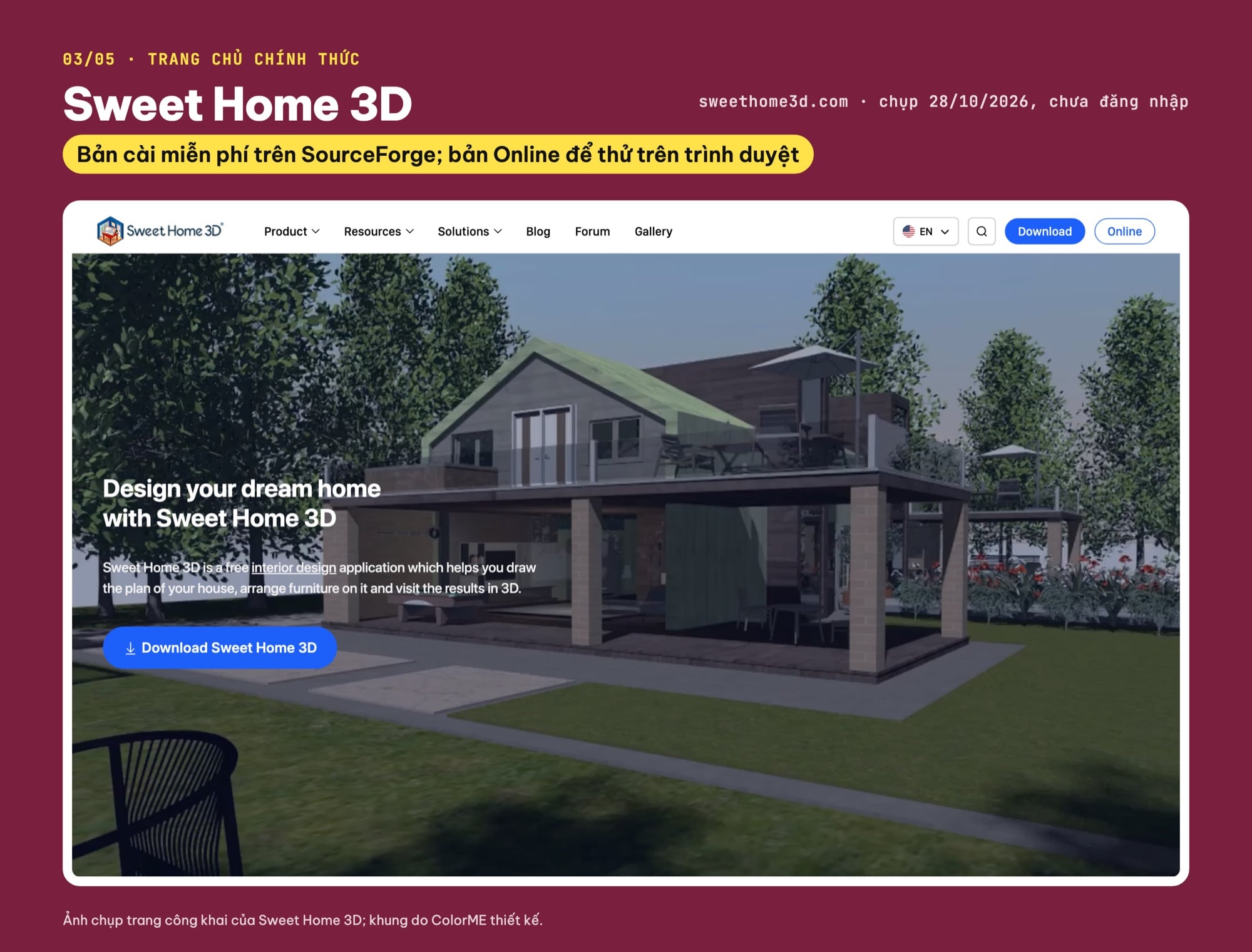 Sweet Home 3D phần mềm thiết kế nội thất miễn phí