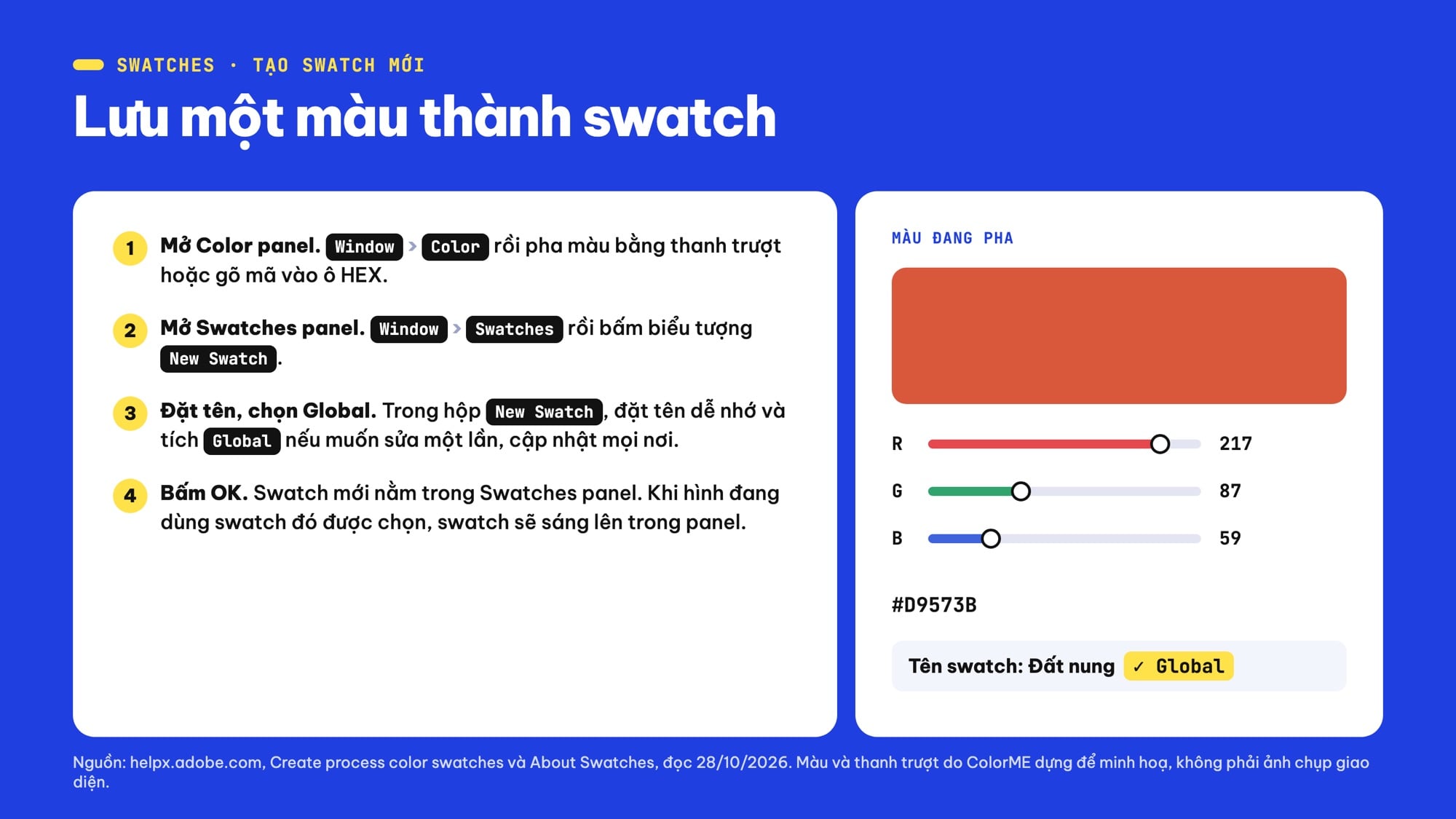 Cách tạo swatch mới trong Illustrator