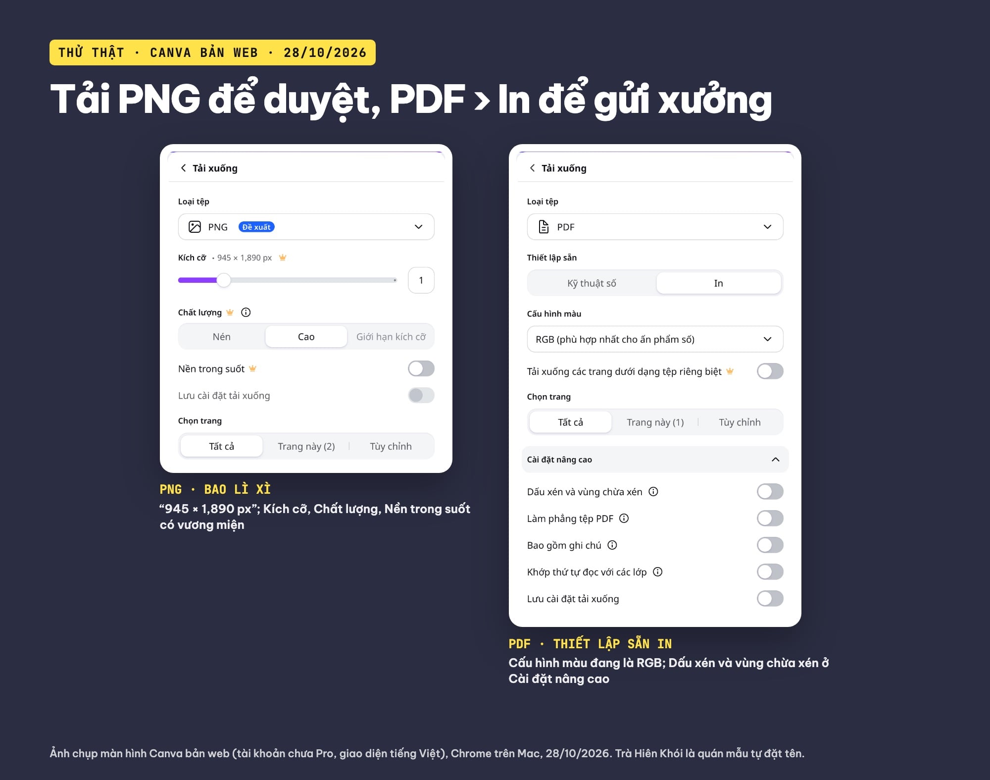 Tải PNG và PDF in bao lì xì trên Canva