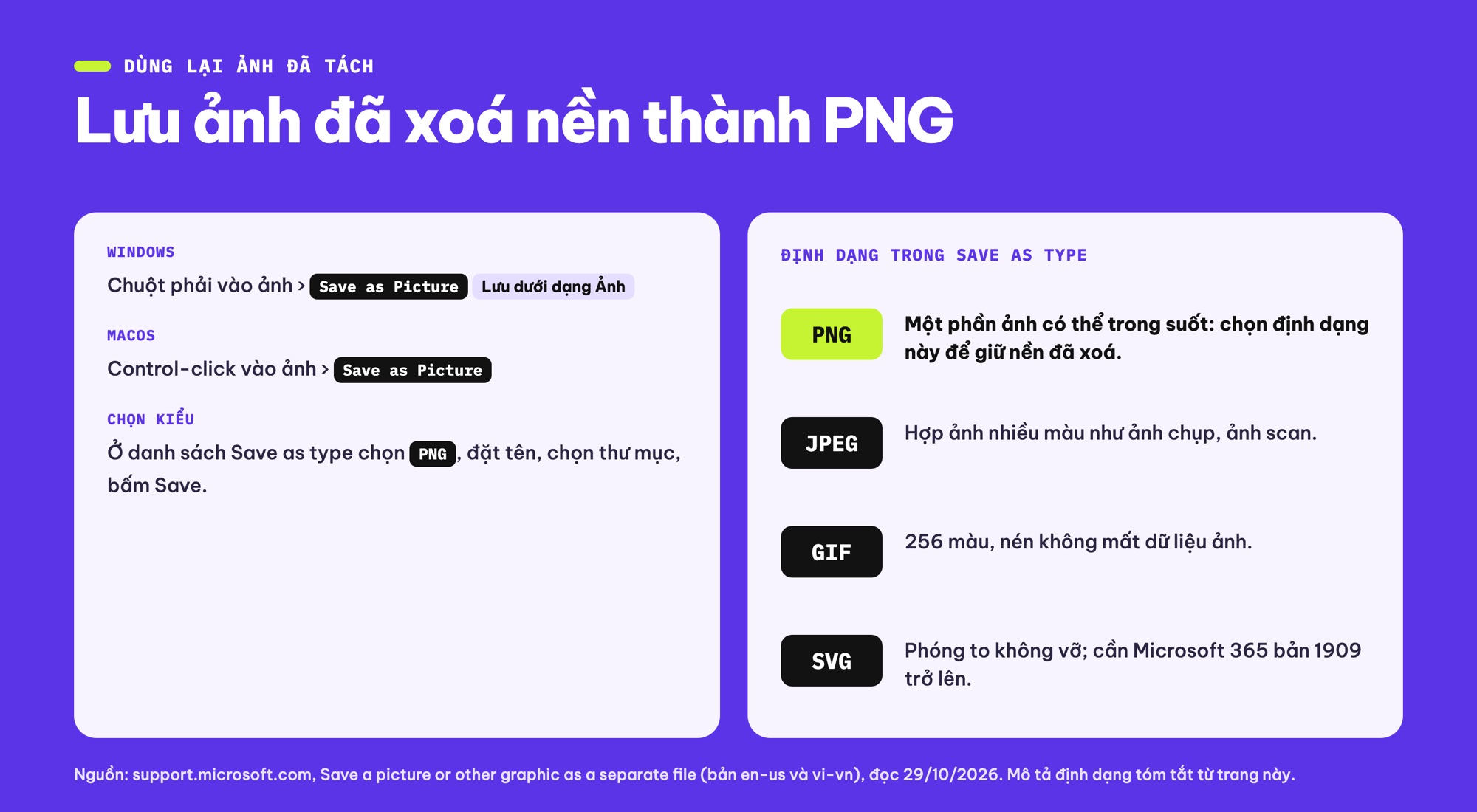 Lưu ảnh đã xóa nền thành PNG trong PowerPoint