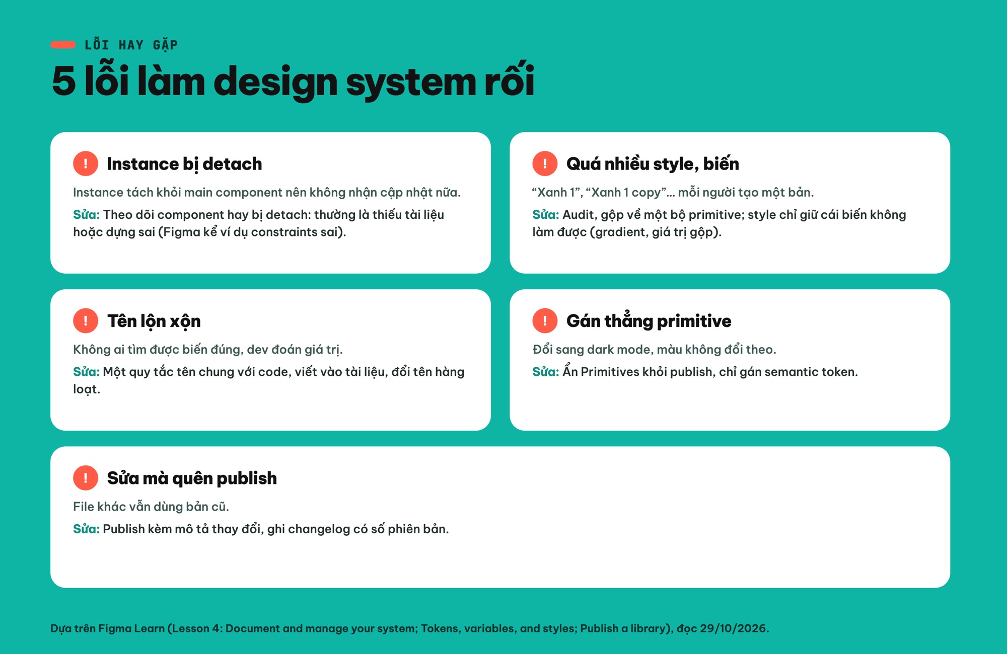 Lỗi thường gặp khi dựng design system trong Figma