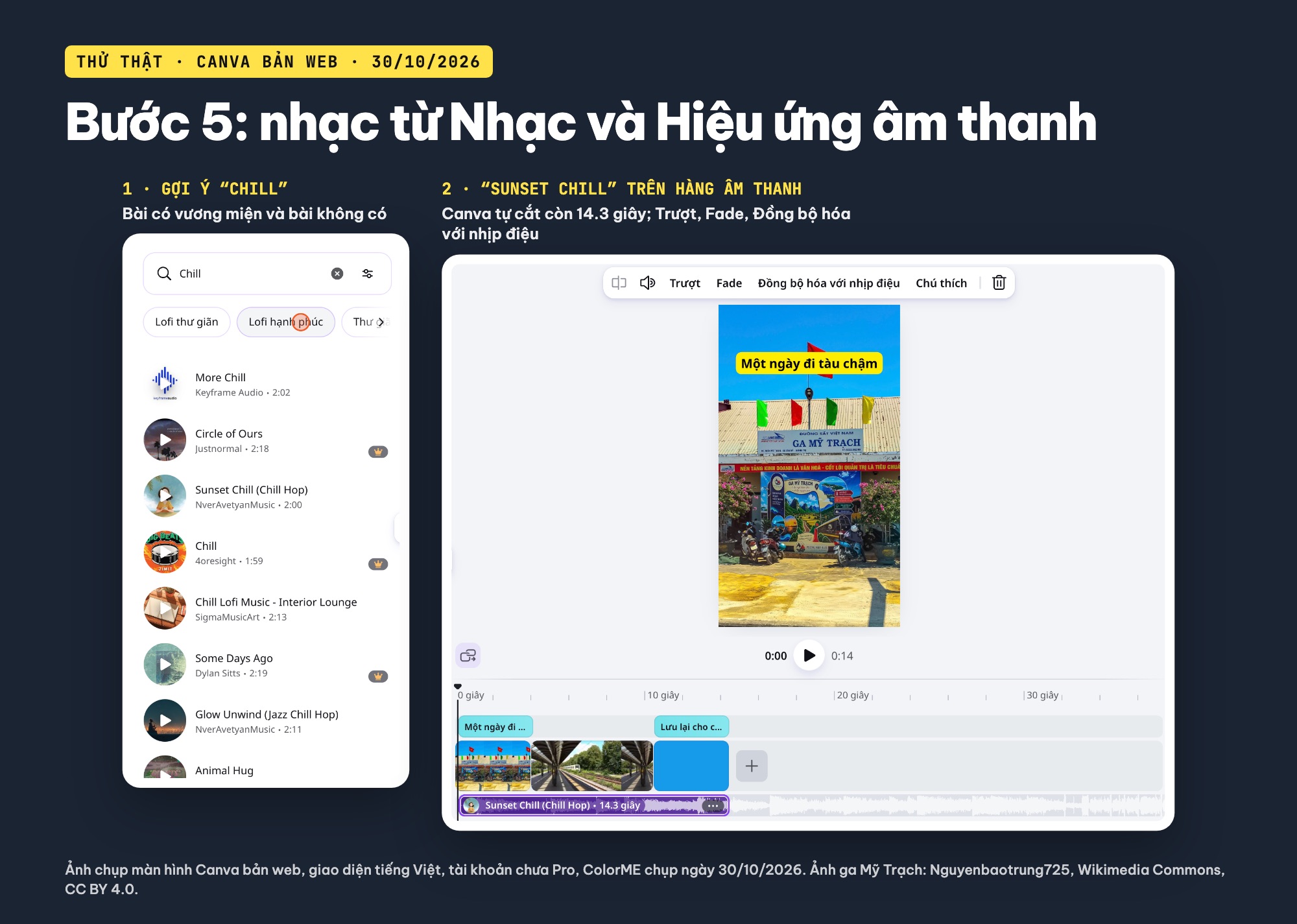 Thêm nhạc vào video TikTok trên Canva