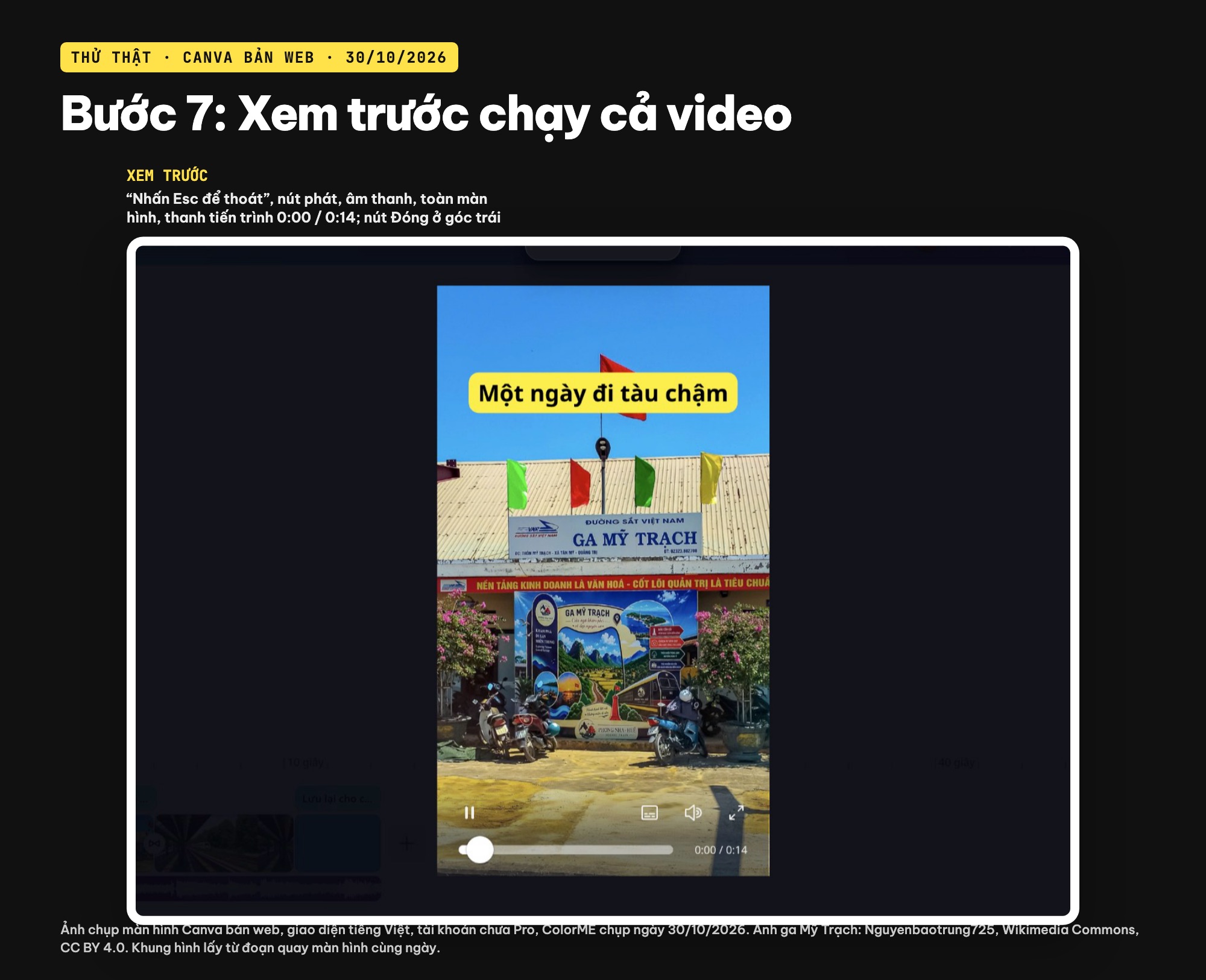 Xem trước video dọc 9:16 trong Canva