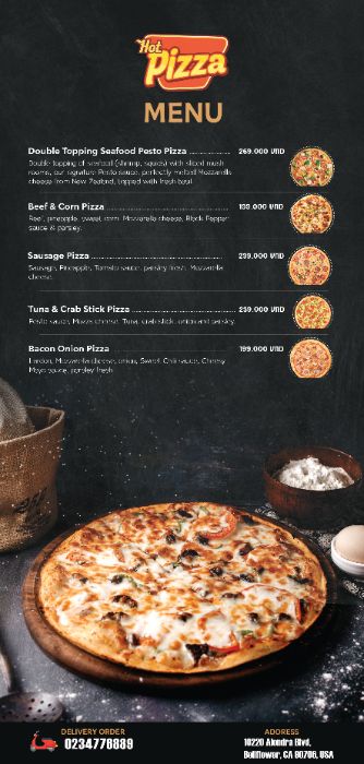 pizza menu
